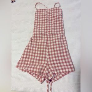 Zaful strapless romper with adjustable laced back